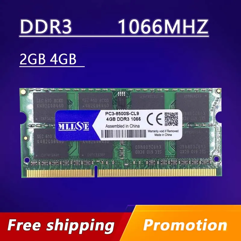 Ноутбук MLLSE ddr3 ОЗУ 2 ГБ 4 8 1066 дюйма sodimm память МГц Гб sdram Гб|ddr3 4gb|ddr3 1066mhzddr3 |