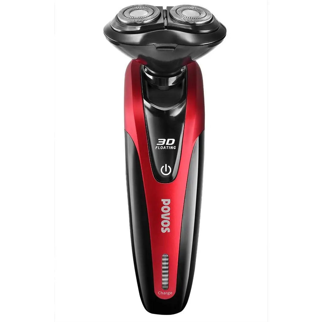 

Men USB Rechargeable Electric Shaver Waterproof Floating Heads Electric Shaving Beard Machine Razor Mini Portable Red