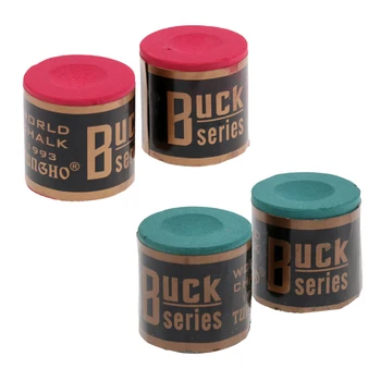 

2 Pieces Cue Chalk for Snooker/Pool Cues and Billiards Sticks Tips Green and Red Color