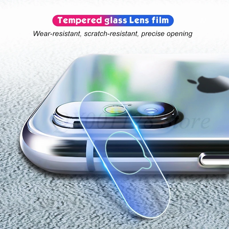 2 PCS Back Camera Lens Clear Tempered Glass For iPhone XS MAX XR X 7 8