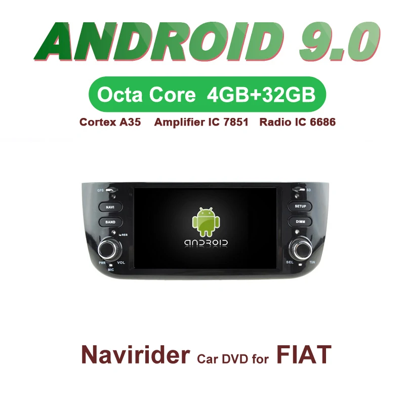 

OTOJETA Car GPS Android 9.0 Radio FOR FIAT LINEA Punto accessories bluetooth Navigation Capacitive screen support mirror link
