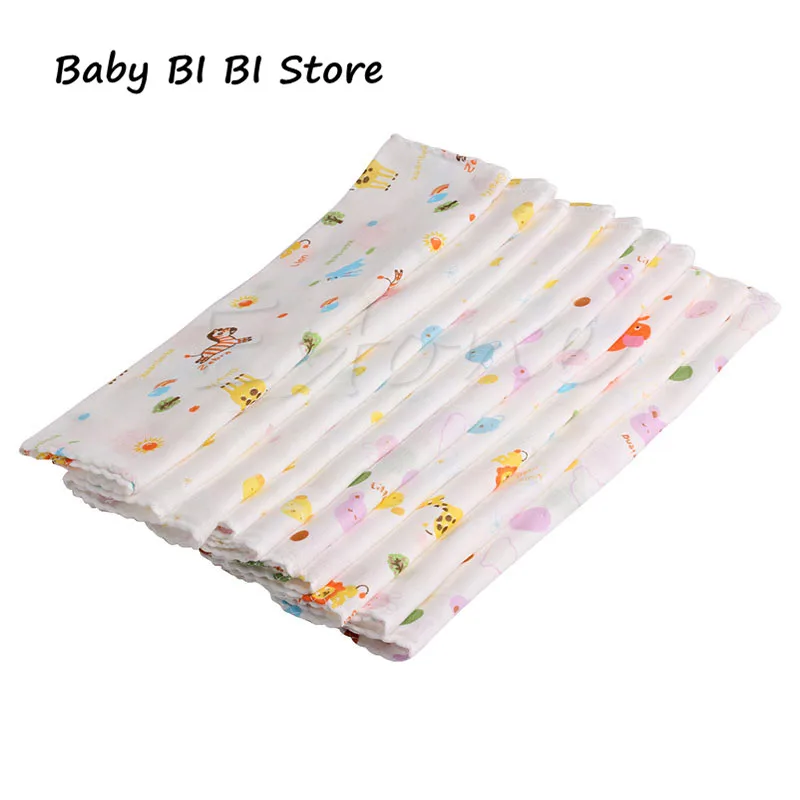 10 шт новорожденных марлевые муслиновые квадратные хлопок ванна мыть Детский носовой платок полотенце