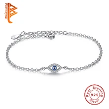 Belawang Аутентичные 925-стерлингового серебра CZ микро проложить ссылку браслеты цепи и браслеты глаз Шарм браслет для женщин Свадебные ювелирные изделия