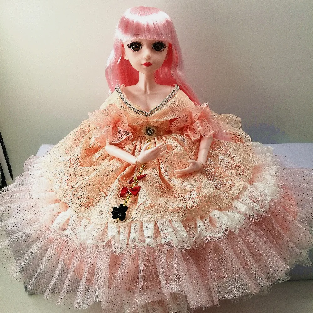 BJD кукла 1/3 60 см кукла с BJD одежда парики обувь макияж девушка подарок игрушки ручной работы силиконовая кукла реборн модная игрушка для детей