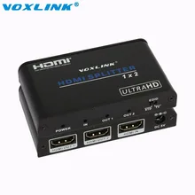 4K*2K UHD HDMI Splitter 1×2 1 Input 2 Output Repeater Switch Box Hub 1080p@60Hz 3D HDCP 2.2 EDID control