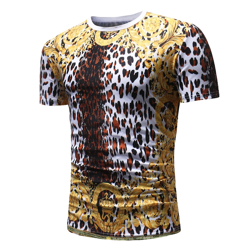mens leopard print tee