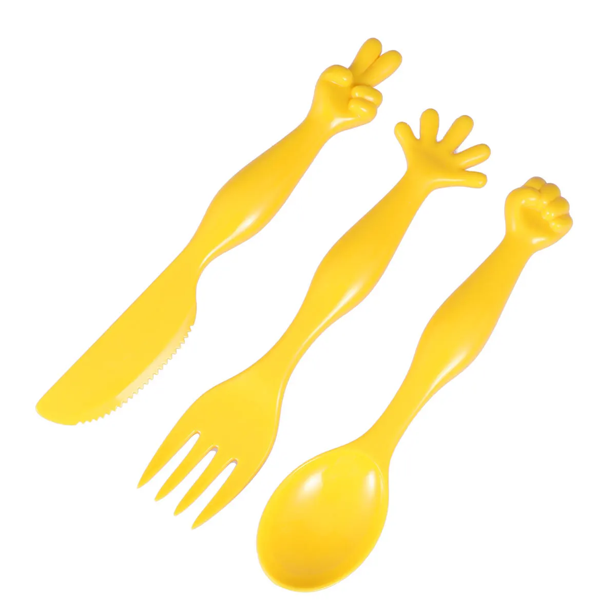 

Educational Melamine Tableware Cute Knife Fork Spoon Set Portable Cartoon Children Tableware for Kids Learning Eating