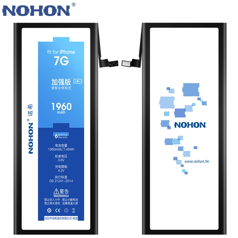 NOHON батарея для iPhone 7 7G 8 8G 6 6G Plus iPhone8 iPhone7 iPhone6 аккумулятор высокой емкости литий