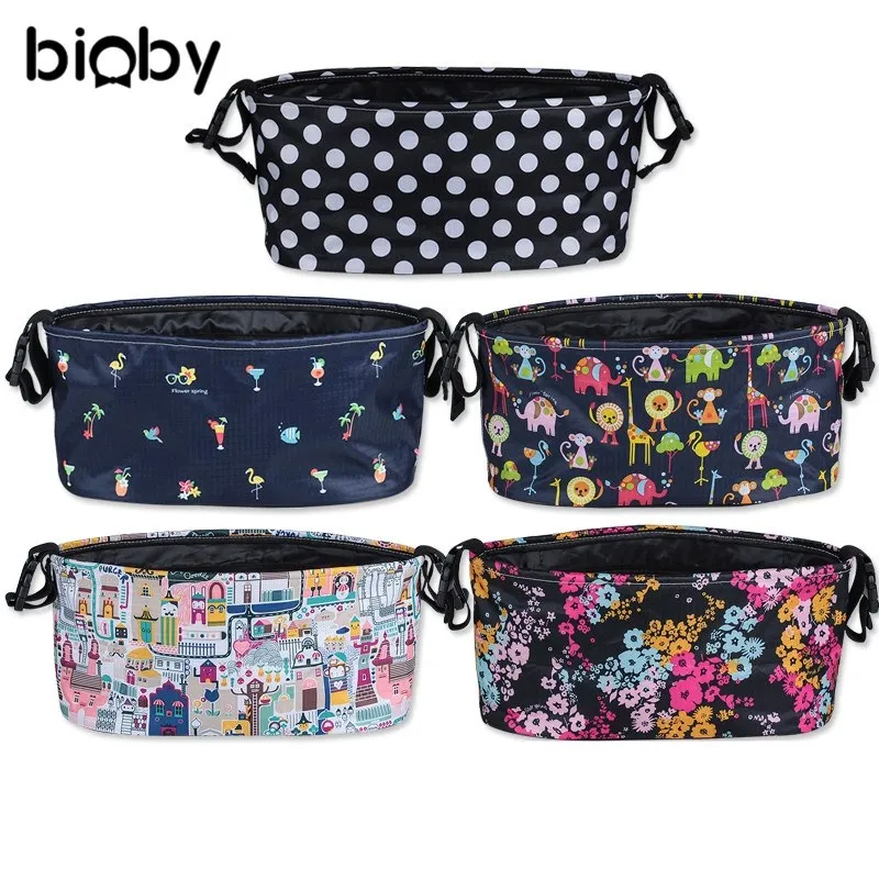 

5 Color Baby Stroller Hanging Bag Organizer Infant Pram Milk Bottle Diaper Holder Mummy Purse High Capacity Stroller Accessories