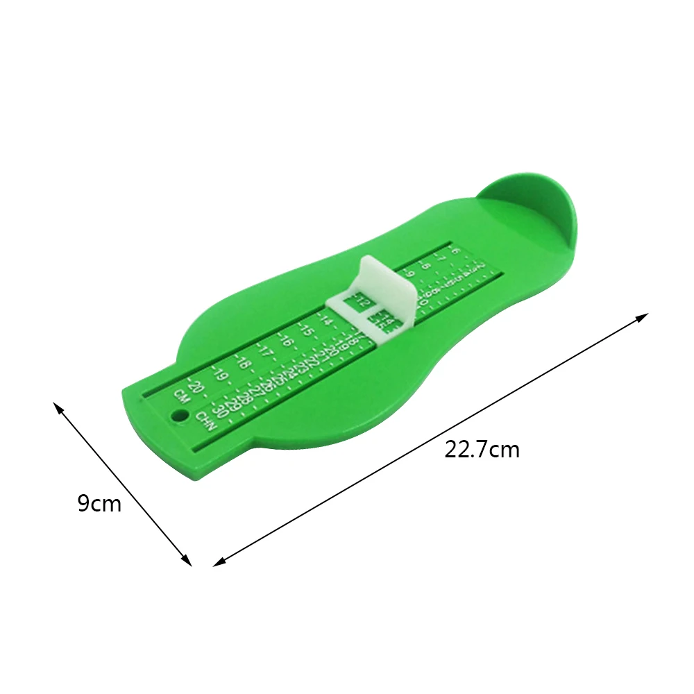 Детские измерительные приборы для ног игрушки Пластиковые Туфли размер измерительная гнездовая игрушка красочные туфли фитинги измерительная игрушка для малышей младенцев - Цвет: Зеленый