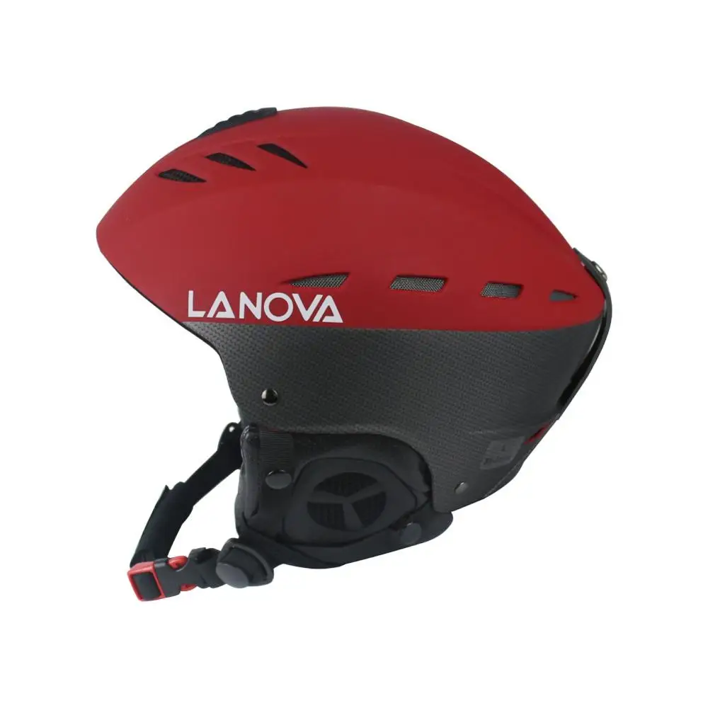 LANOVA бренд Профессиональный для взрослых Лыжный спорт шлем для мужчин и женщин Катание на коньках/скейтборд шлем многоцветные снежные спортивные шлемы W-205 с 2 размерами - Цвет: red