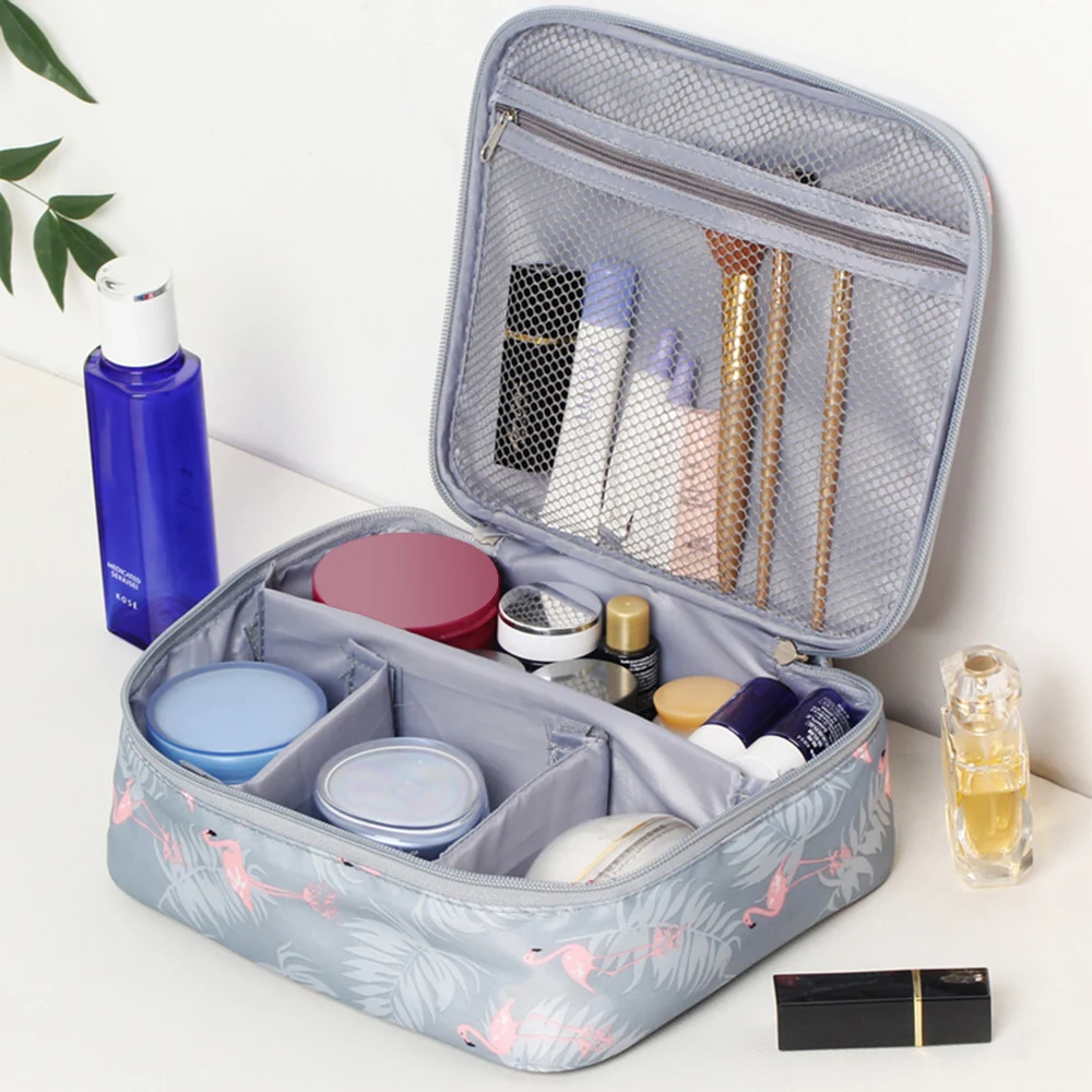 Waterproof Cosmetic Container Flamingo Travel Organizer Women Portable