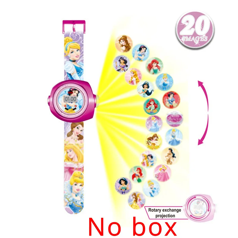 Princess Pink no box JOYROX принцесса Человек-паук детские часы проекция мультфильм шаблон Цифровые Детские часы для мальчиков девочек светодиодный дисплей часы Relogio - Цвет: Princess Pink no box