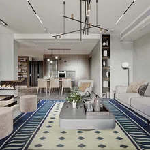 Акриловые ковры спальни для гостиной прямоугольные Нескользящие геометрические узоры могут быть настроены ручной работы срезанный цветок ковер