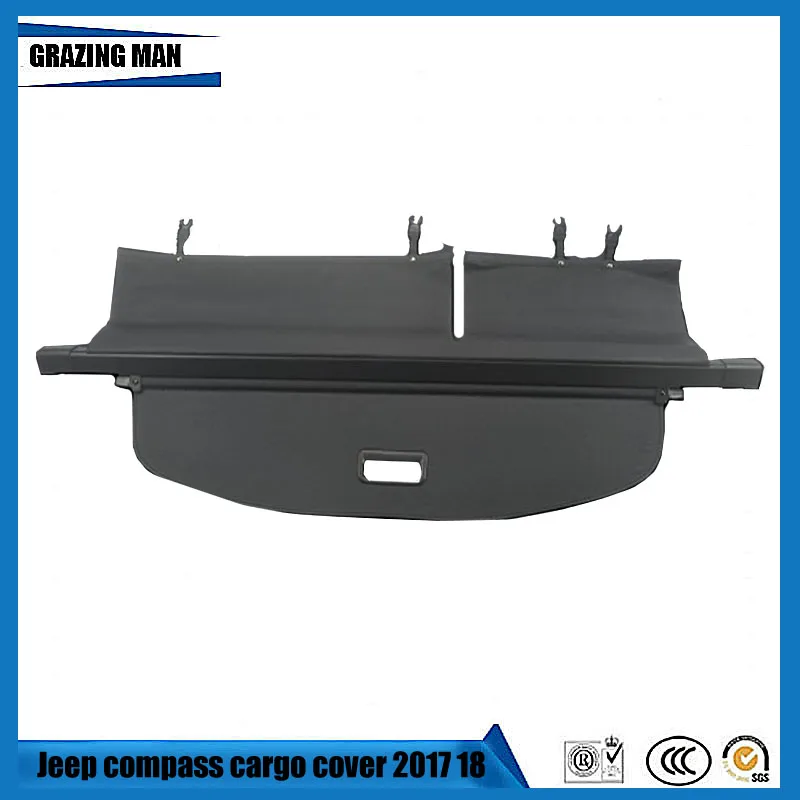 For Jeep Compass 2017 2018 Nylon Polyester Rear Trunk Cargo Cover