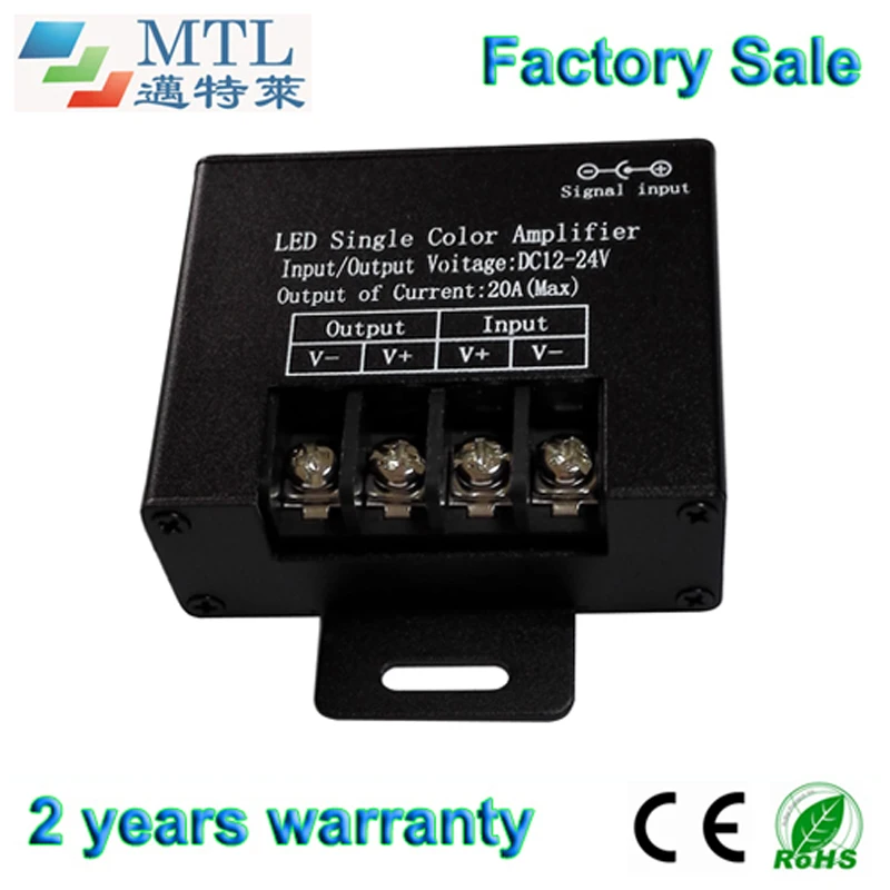 

Один цвет Усилитель LED ретранслятор сигнала 12-24 В/20A, 15 шт./лот, для одного цвета водить, оптовая продажа с фабрики