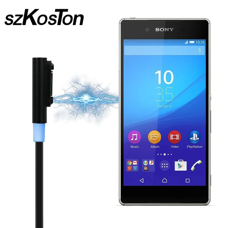 Магнитный зарядный кабель со светодиодным индикатором для Sony Xperia Z3 L55t Z2 Z1 Compact XL39h