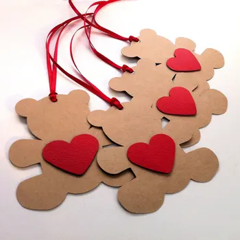 

LOVELY BEAR Baby Shower gift Favor Tags Wedding Birthday Baptism Christening Party Favors Wish Tree insert cards