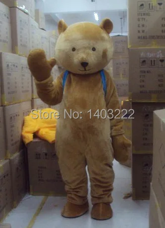 Brown Teddy Bear Gentleman Suit Adult Mascot Costume Suits Cosplay Birthday Gift