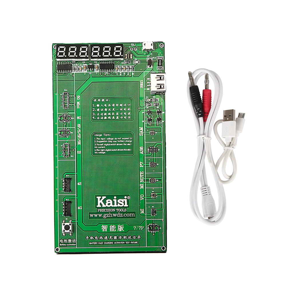 

Kaisi Phone Battery Activation Board Plate Intelligent Battery Test Charging USB Cable Jig For iPhone Phone Maintenance Tools