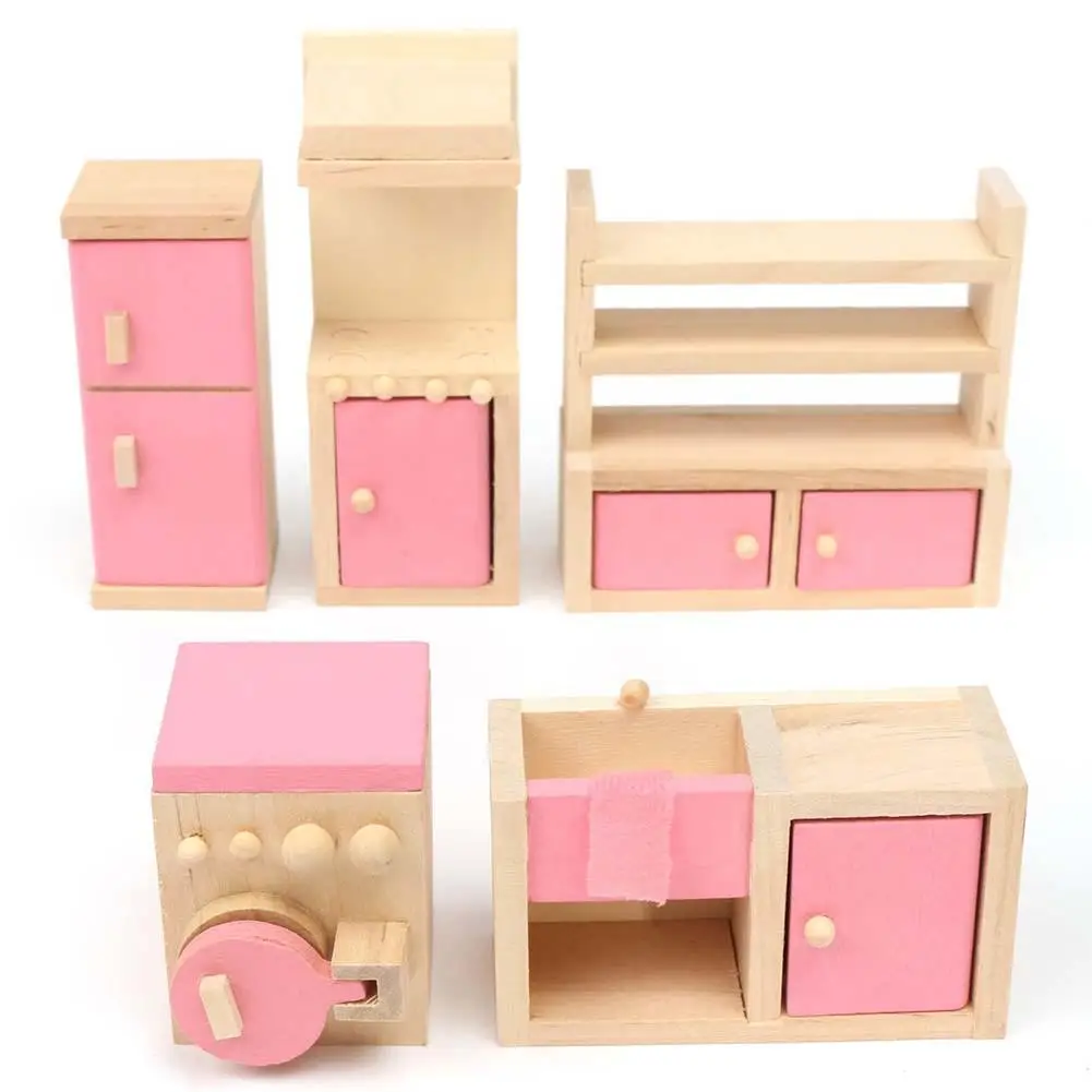 muebles de cocina de madera para niños