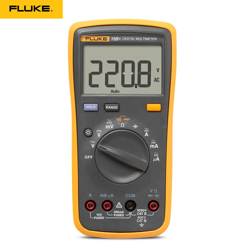 Fluke 15B+/17B+/18B+/12E+ плюс Автоматический цифровой Диапазон мультиметр DMM AC/DC/диод/R/C напряжение тока тестер