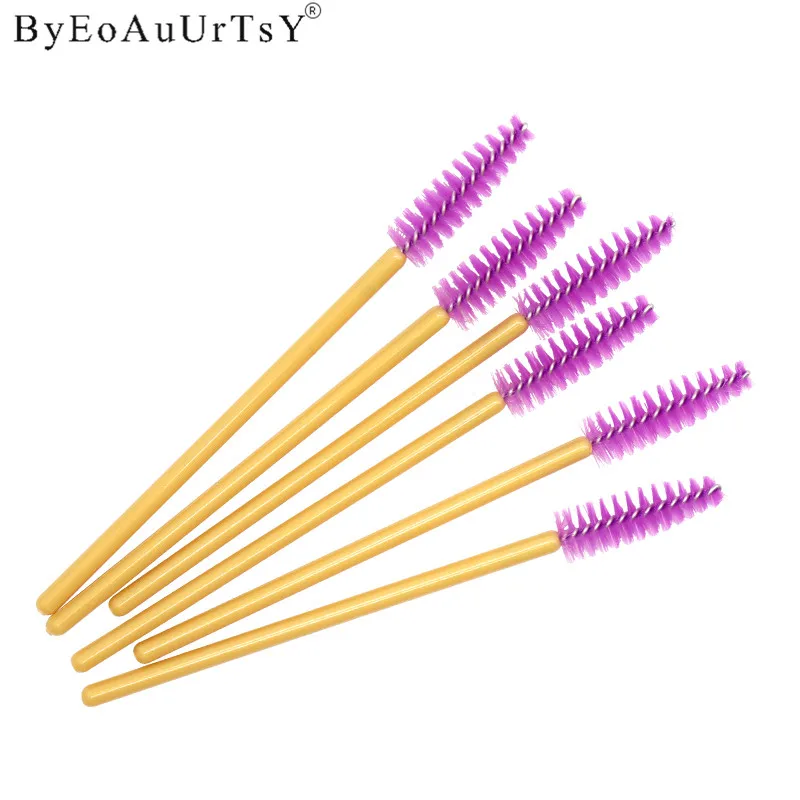 50pcs Disposable Eyelash Brush Mascara Wands Applicator Eyelash Comb Makeup Brushes Individual Lash Removing Swab Micro Brush    (1)
