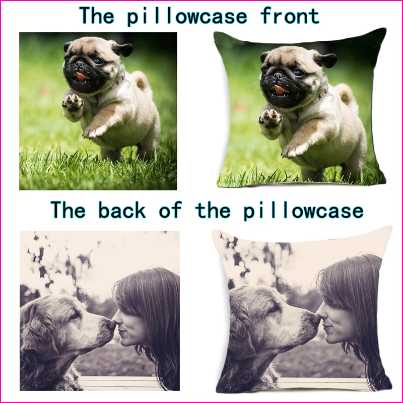 

Custom double-sided printed pillowcase design picture travel, life, personal, pet custom gift home decoration cushion cover