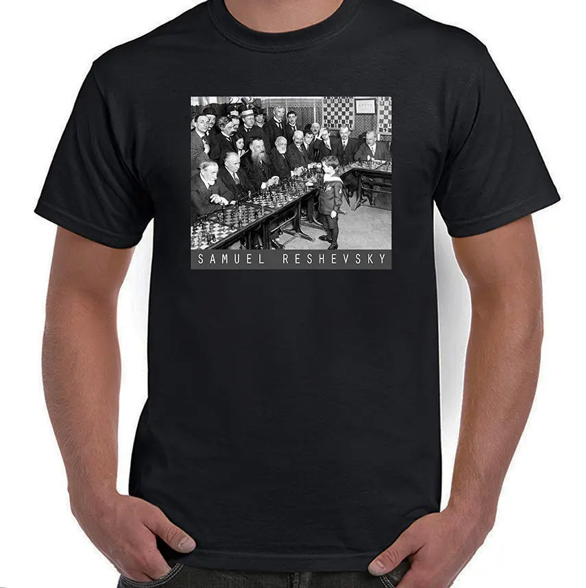 

8 Year Old Chess Prodigy Samuel Reshevsky, T-Shirt Mens, Ladies, Youth, Nwt Men 2018 Summer Fashion Top Selling Designer T Shirt