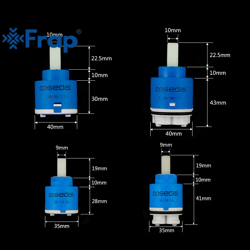 FRAP картриджи крана Керамический картридж смеситель низкий крутящий момент кран аксессуары шпиндель свободное вращение плоское основание части для крана