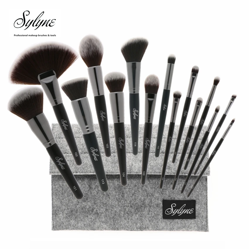 Sylyne professional makeup brushes 15pcs high quality classic soft