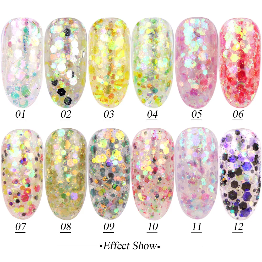 colorful glitter