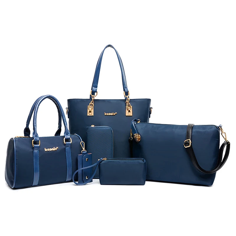 

6PCS/SET PU Leather Women Handbags Shoulder Crossbody Bag Purse Wallet Women Envelope Messenger Bags Female Composite Bag