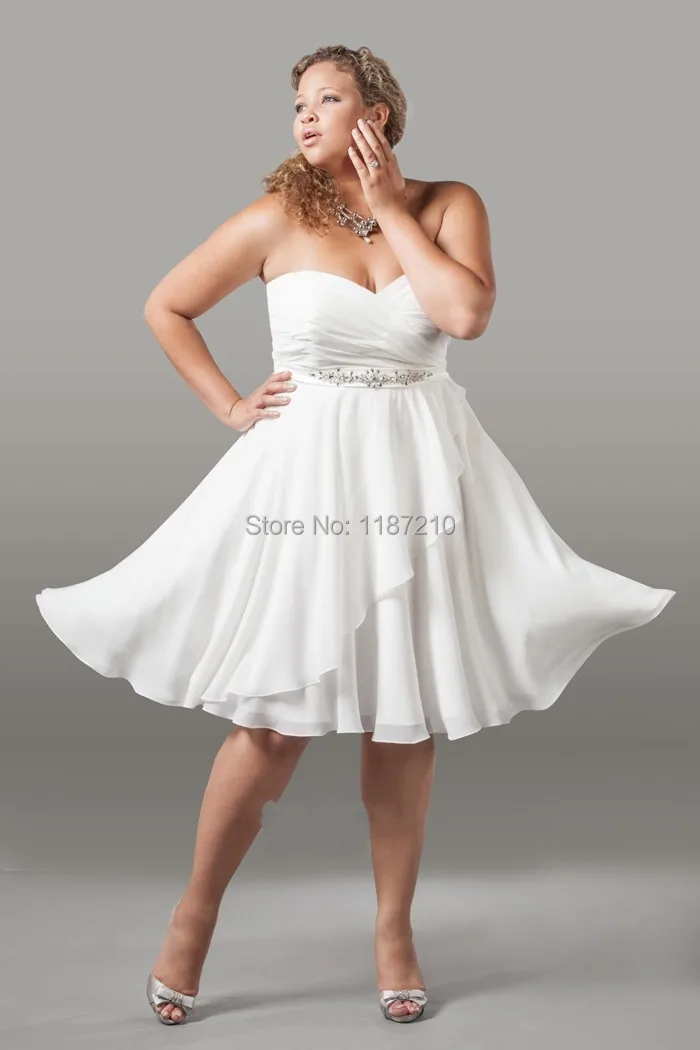 Beach Short Wedding Dresses 2015 Cheap Bridal Gowns Plus Size Short