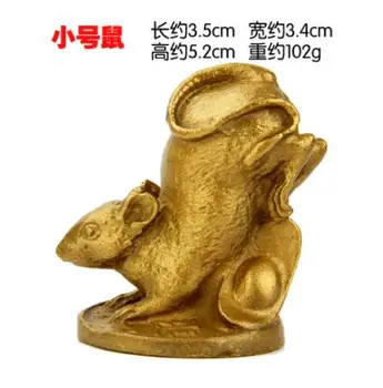 

3.2" Copper Feng Shui rat Crafts Drnaments