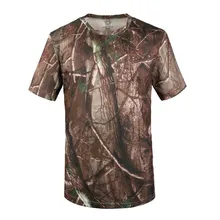 5Colors Hot sale Cotton Camo Outdoors Hunting Camping T Shirts Short Sleeves Camouflage Military T-shirt Fast dry Tactical Tees