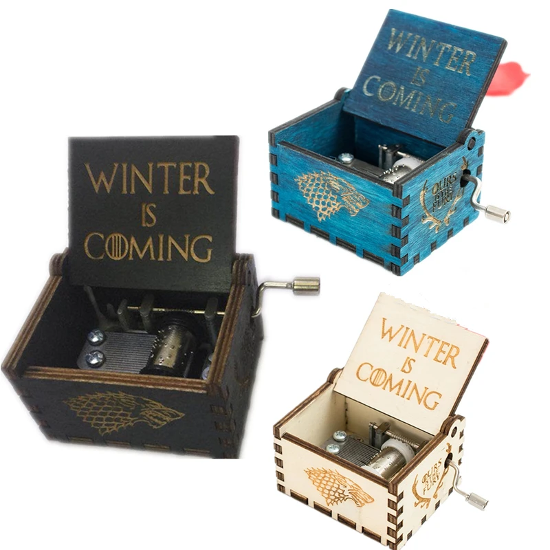 

Game of Thrones Theme Handmade Engraved Wooden Music Box Crafts Cosplay