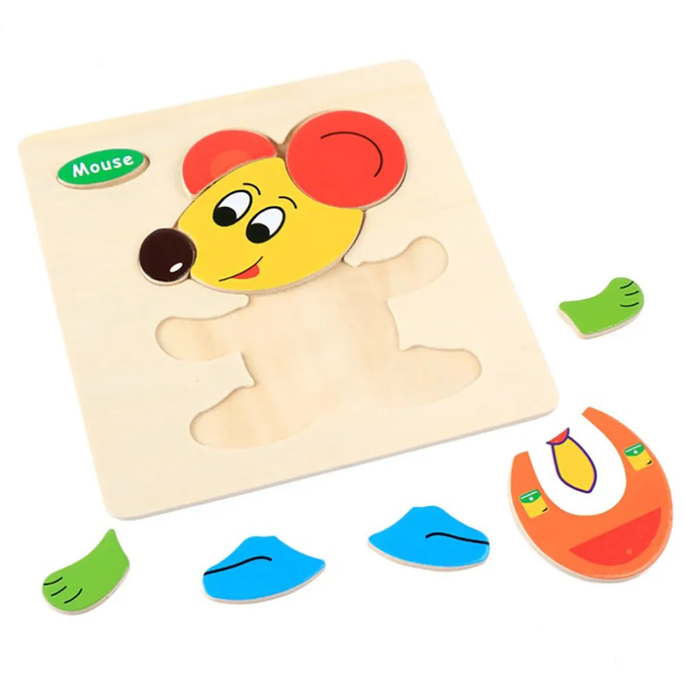 Трехмерная красочная деревянная головоломка развивающие игрушки развивающая детская игрушка детская ранняя обучающая игра дропшиппинг