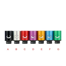 Sailing unique design electronic cigarette 510 aluminum drip tips POM core smile face for 510 thread tank RTA atomizer
