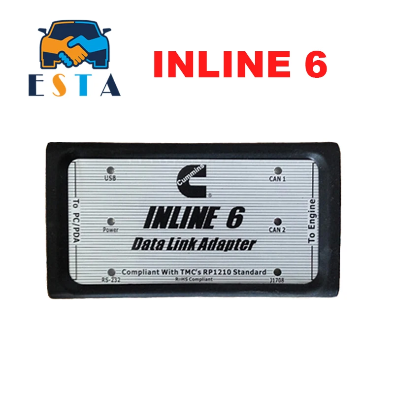 

INLINE 6 Data Link Adapter Inline6 Heavy Duty Diagnostic Tool Scanner Full cable Truck Diagnostic interface INLIEN5 UPDATE TOOL