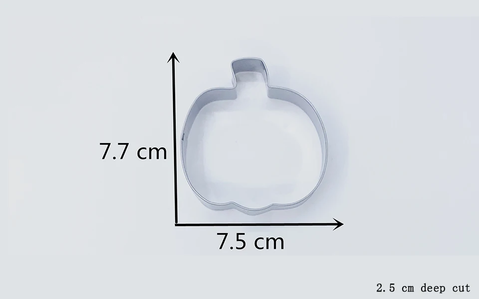 KENIAO Тыква резак для печенья на Хэллоуин и День Благодарения-бисквит Фондант Хлебница-7,4x7,6 см-нержавеющая сталь