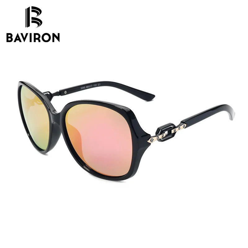 BAVIRON, модные поляризационные солнцезащитные очки большого размера для женщин, брендовые дизайнерские солнцезащитные очки для женщин, UV400, поляризационные очки для женщин