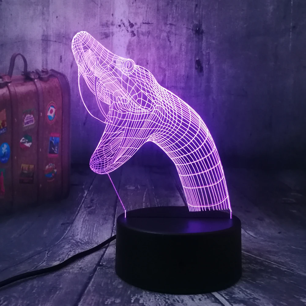 Новый Животный змей Naja Viper Reptilia биологический 3D светодиодный Ночник настольный