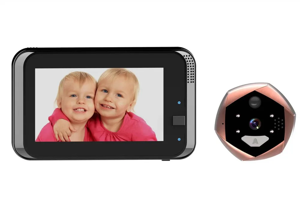 4,3 дюймов видео 720P HD телефон двери Беспроводной домофон WI-FI дверной Звонок