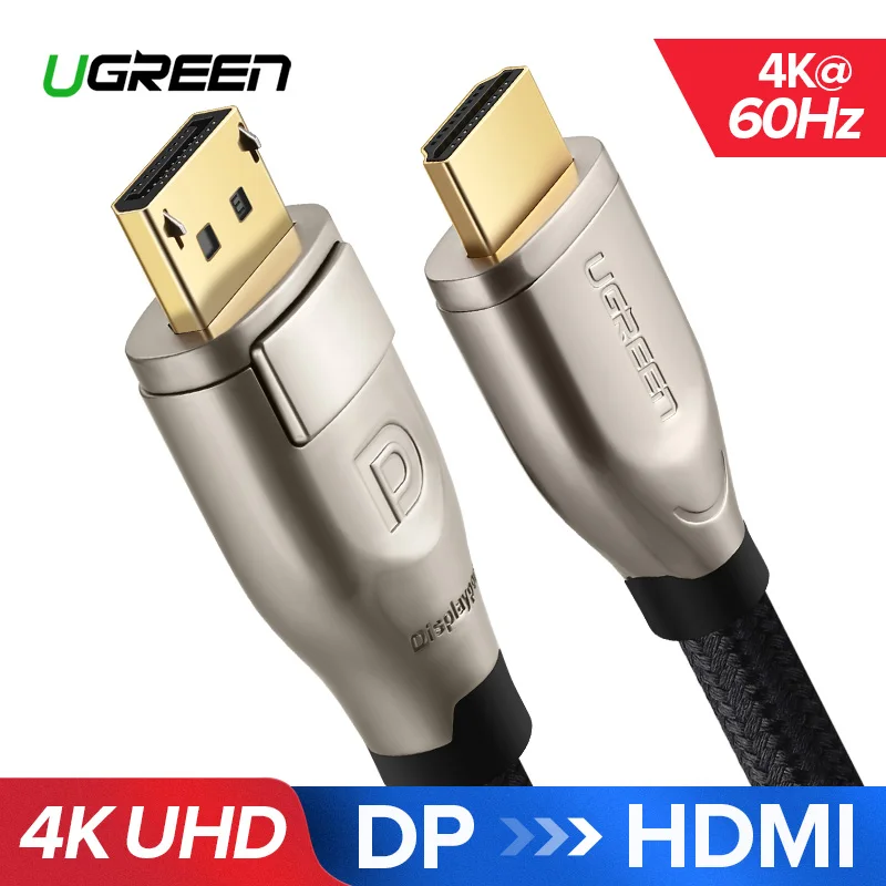 Ugreen Displayport to HDMI Cable 4K 60Hz DP to HDMI 2.0 Adapter For Projector GTX 1060 Lenovo Laptop Display Port HDMI Cable Ugreen Displayport to HDMI Cable 4K 60Hz DP to HDMI 2.0 Adapter For Projector GTX 1060 Lenovo Laptop Display Port HDMI Cable