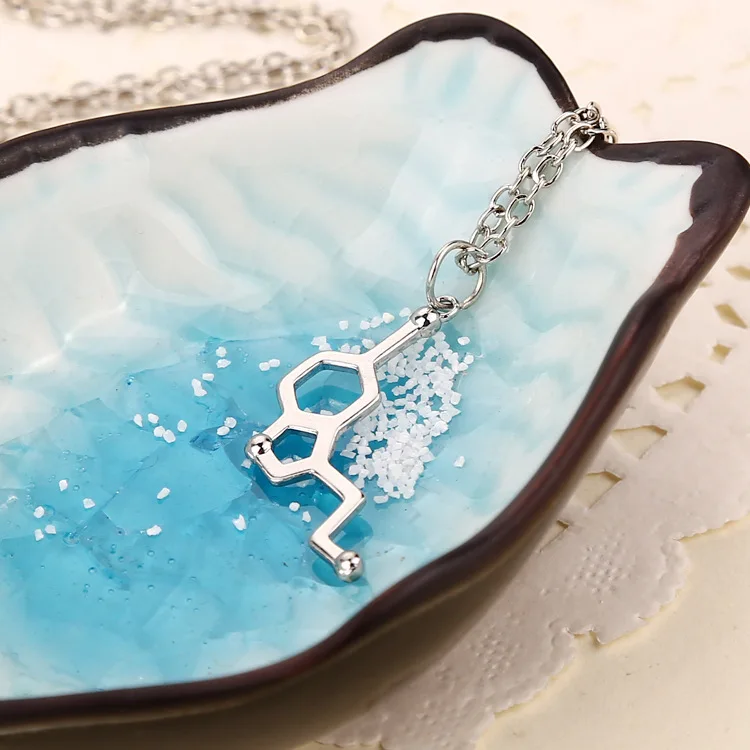 Chemistry Molecule love chemical formula Necklace Life Hexagon Chemical Molecular Structure Pendant Necklace Polygon Geometry Necklace