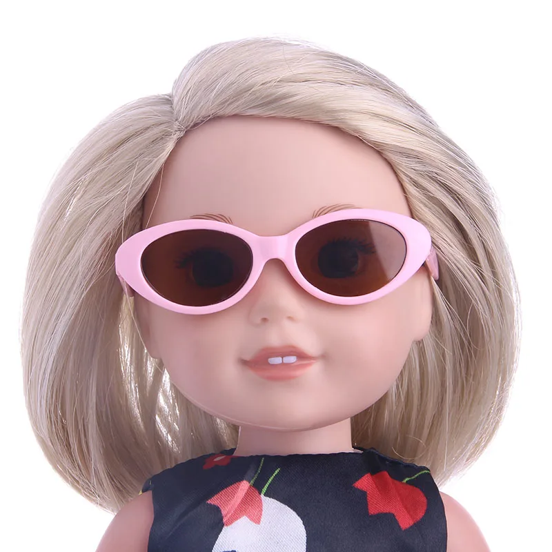 Luckdoll овальной формы милые солнечные очки различных цветов подходят для 18-дюймовые американских кукол и 43-cm кукла