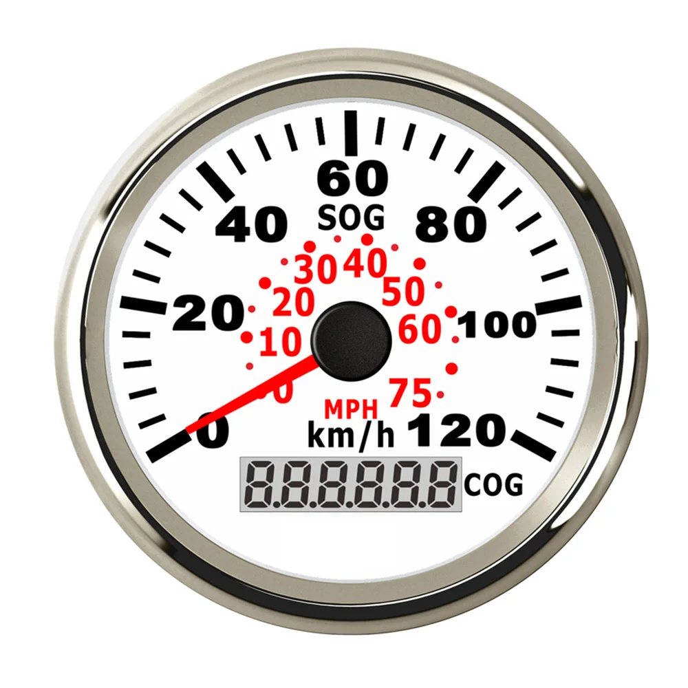 

85mm Boat Speedometer Gauge Marine Speed Meter 120 km/h 60 km/h GPS Speedometer Gauge fit Motorcycle Boat Yacht Car 9~32V