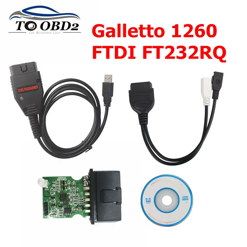 Инструмент для настройки чипа ECU EOBD/OBD2/OBDII Flasher Galletto1260 мигалка ЭБУ 2020 FTDI FT232RQ Galletto