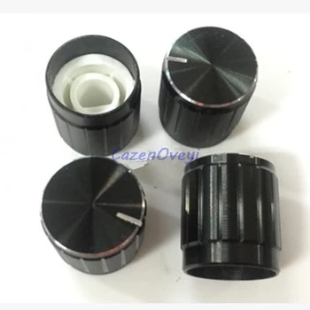 

10pcs/lot aluminum alloy 13*17mm 15*17mm potentiometer 13*17 15*17 knob rotation switch volume control knob black silvery